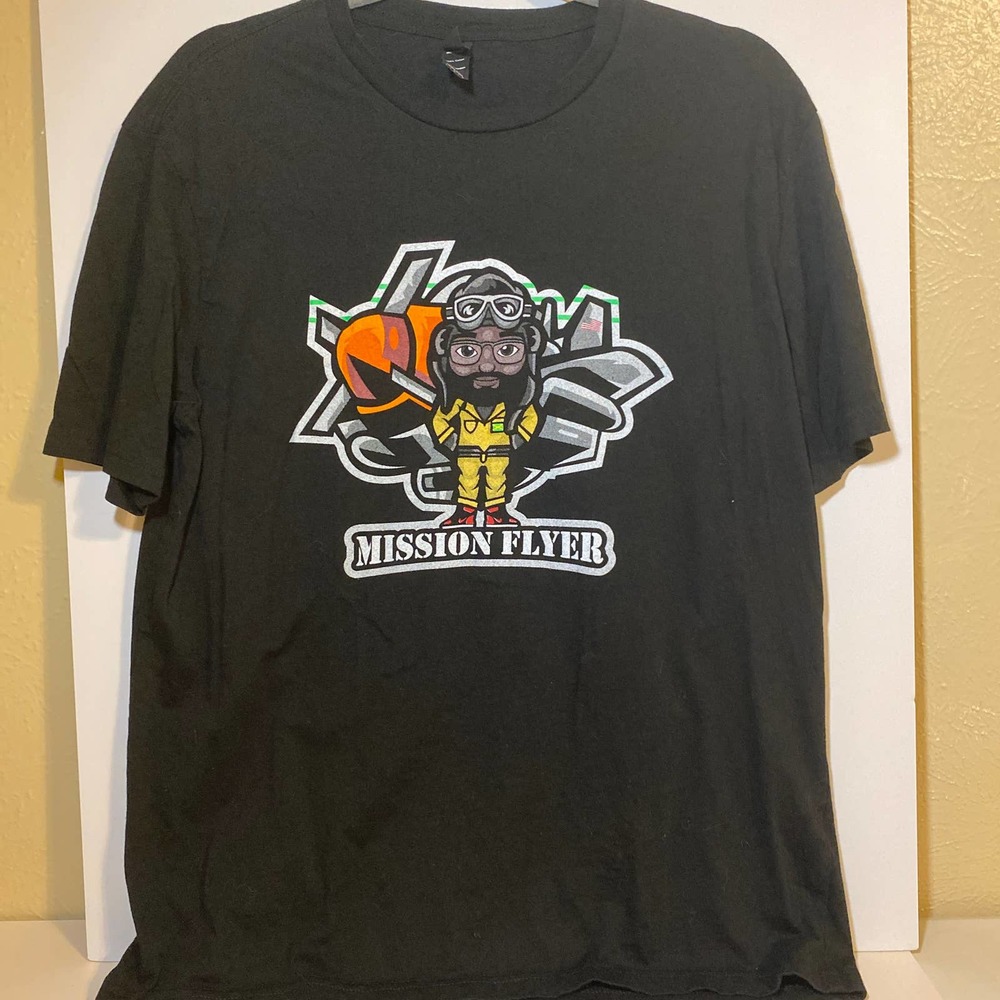 District Perfect Weight Tee Mission Flyer Black Size Large